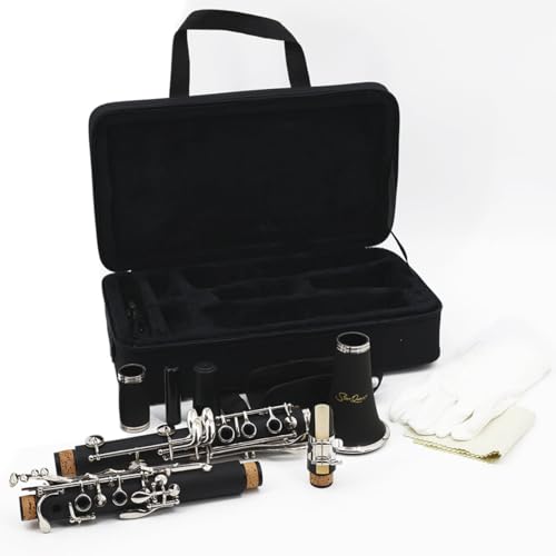 StarQuest SQ-CL250 Clarinet - Durable ABS Body with Gleaming Nickel-Plated Keys, Ideal for Beginners to Experienced Musicians, Hardened Case and Reed Included