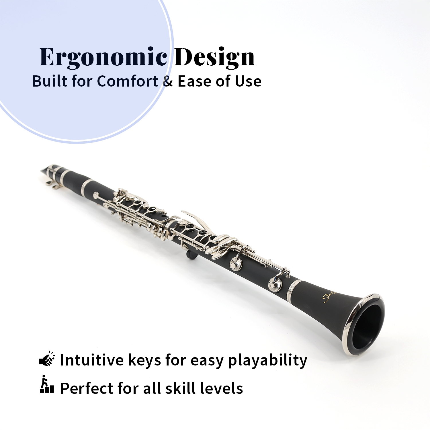 StarQuest Bb Clarinet | ABS Body, 17 Nickel Keys, Case & Reed