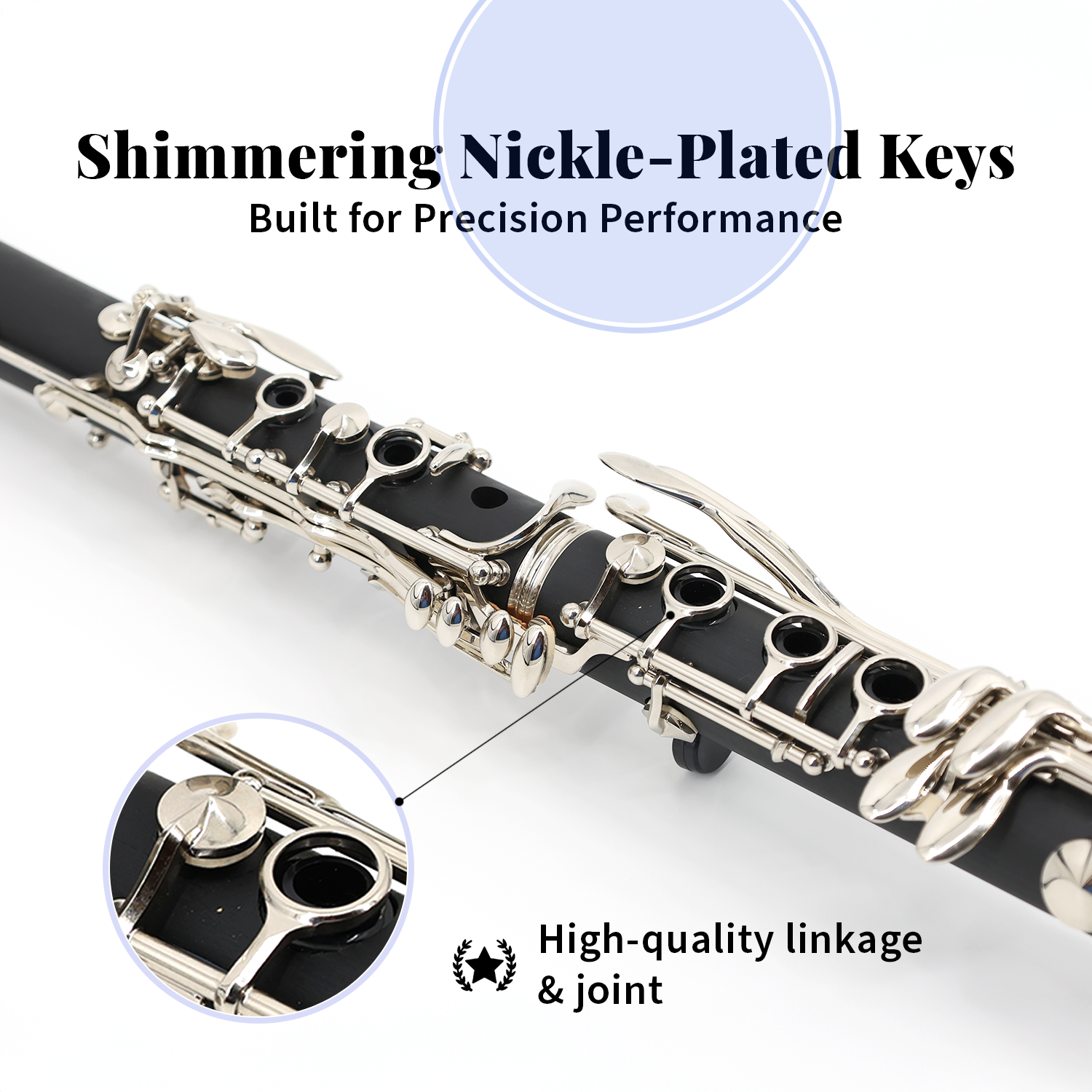 StarQuest Bb Clarinet | ABS Body, 17 Nickel Keys, Case & Reed