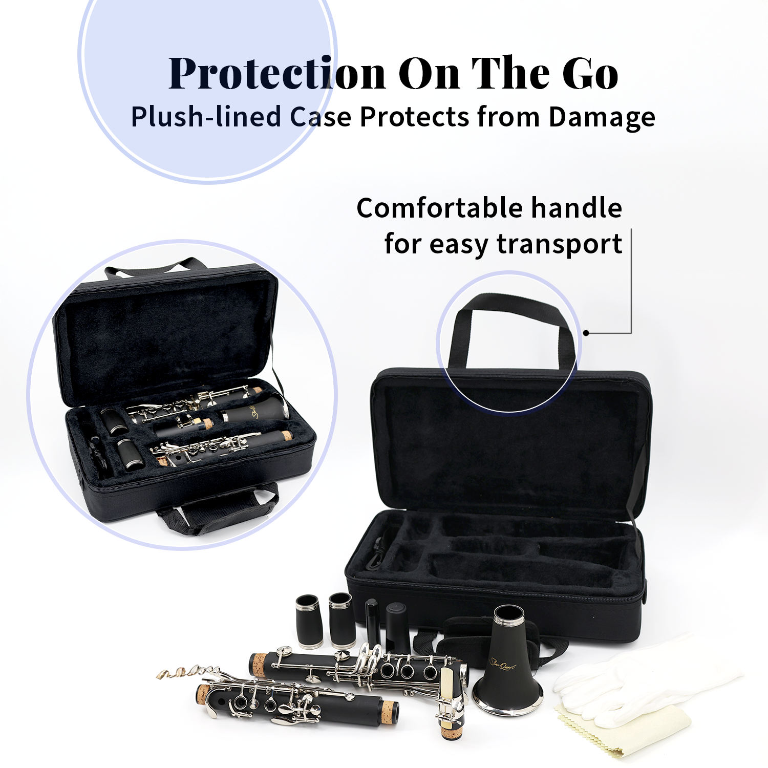 StarQuest Bb Clarinet | ABS Body, 17 Nickel Keys, Case & Reed