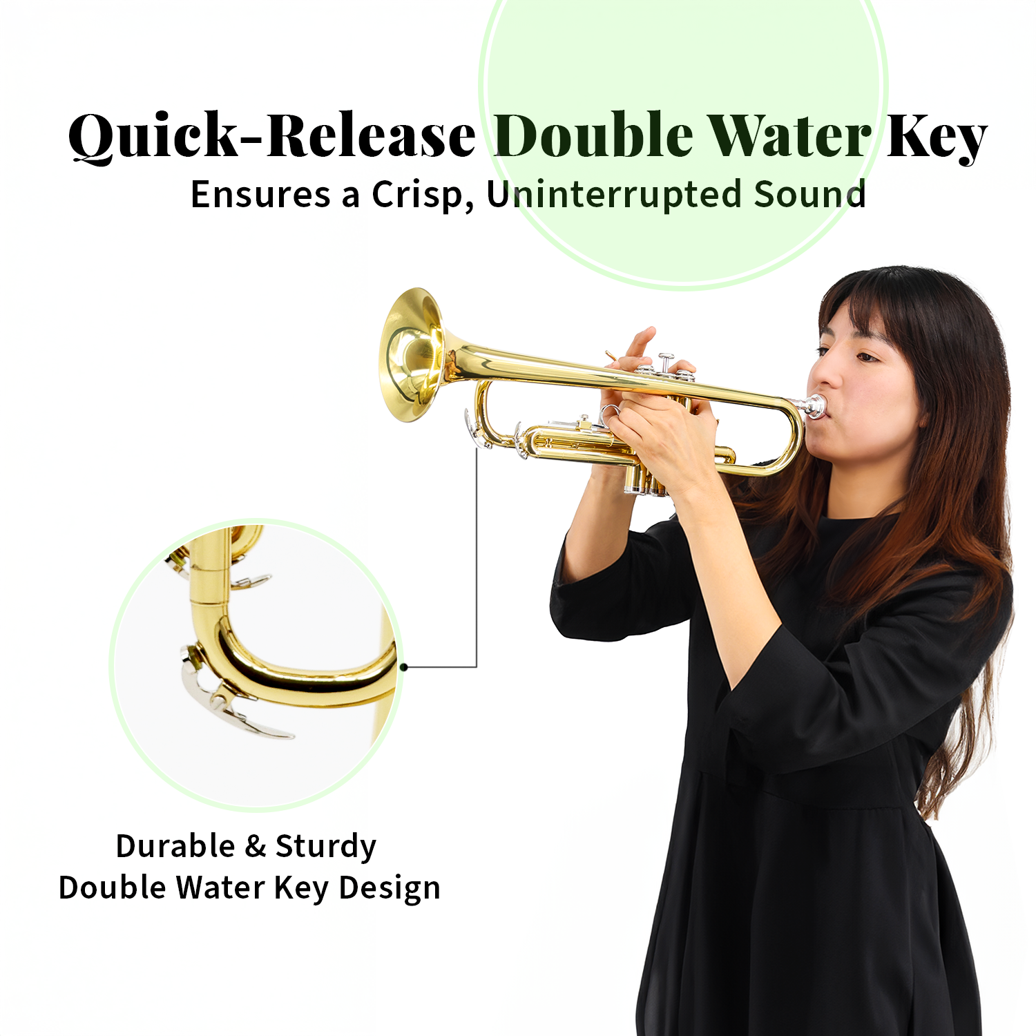StarQuest Bb Trumpet | .460” Bore, Nickel-Plated Valves with Case