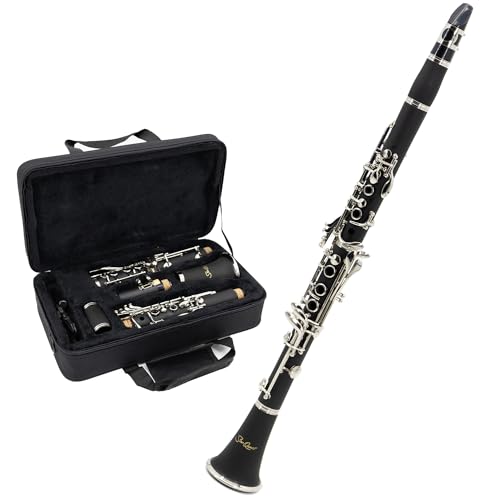 StarQuest Bb Clarinet Durable ABS Body with 17 Nickel-Plated Keys, Ideal for Beginners to Experienced Musicians, Hardened Case and Reed Included