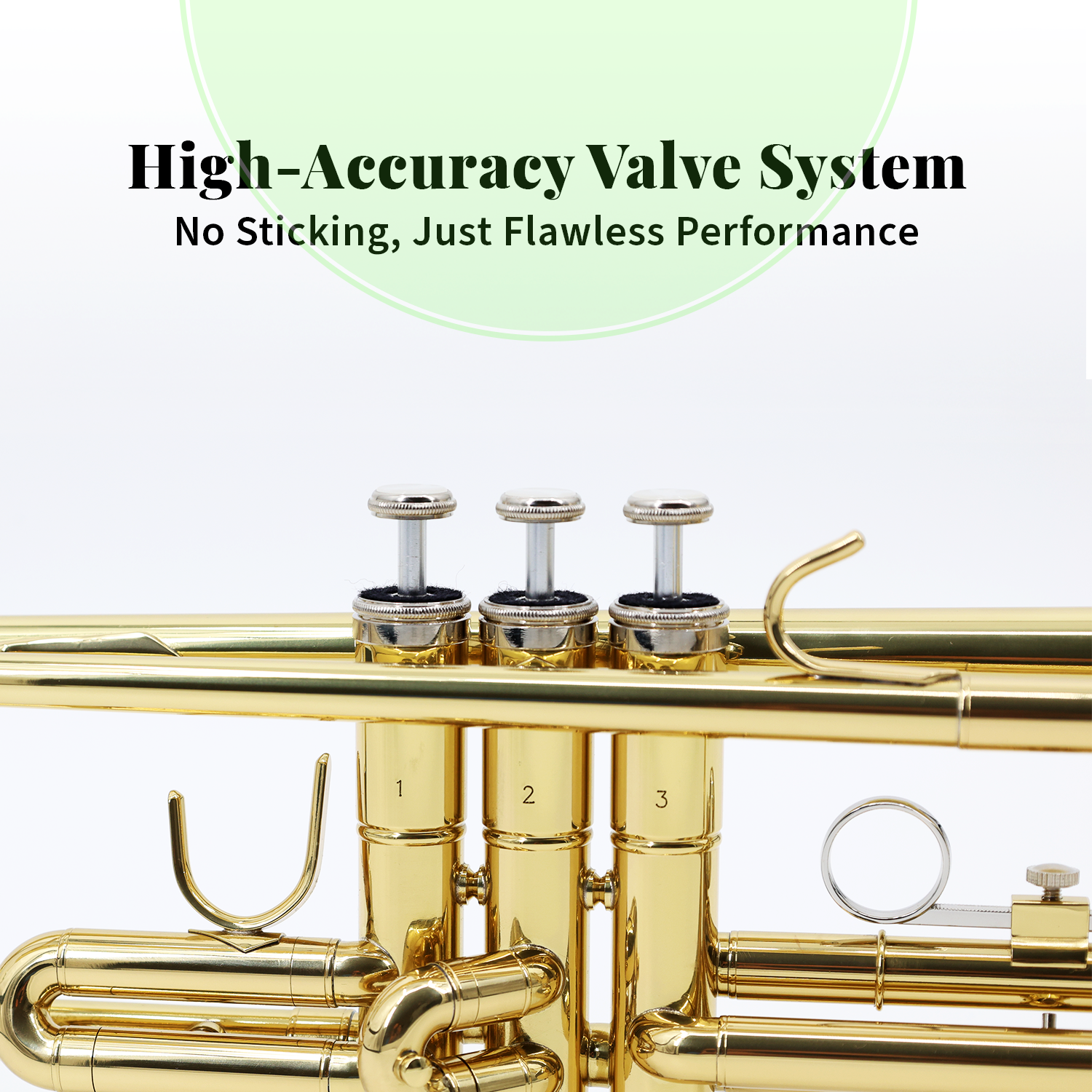 StarQuest Bb Trumpet .460” Bore High-Precision Nickel-Plated Valves, Ideal for Students and Experienced Musicians, Complete with Hard Case & Accessories