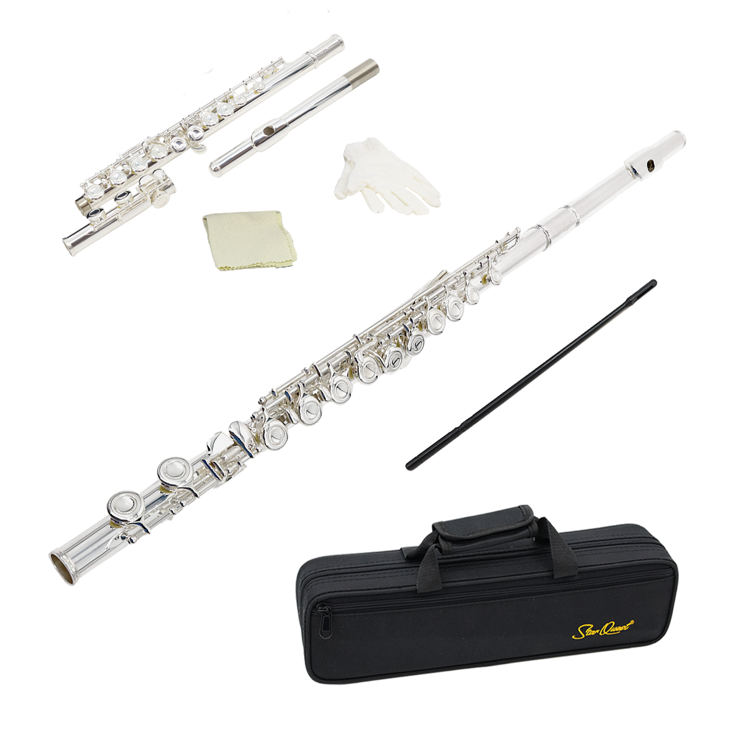 StarQuest Silver-Plated C Flute | Closed-Hole with Case